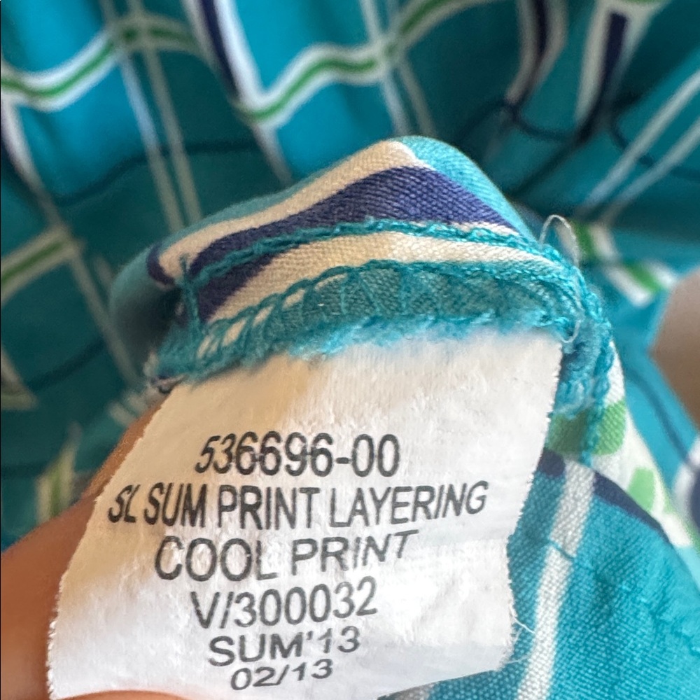 Women’s Teal Plaid Sleeveless Top Size XL Casual Pleated Preppy Tank Top Blouse - Picture 5 of 5